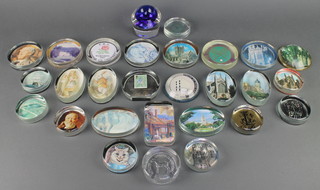 A collection of commemorative and other modern paperweights