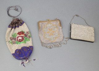 2 ladies bead work evening bags and 1 other bag 
