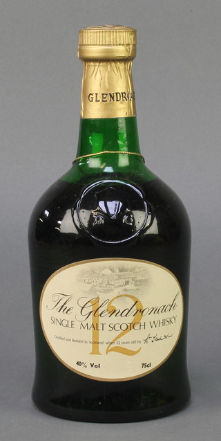 A 70cl bottle of The Glendronach 12 year old single malt whisky 