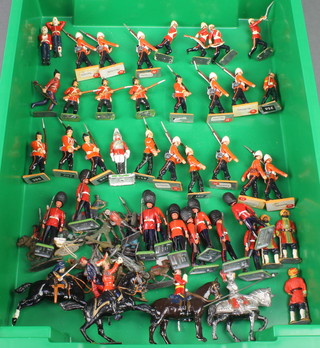 A collection of various painted lead soldiers, British Infantry 