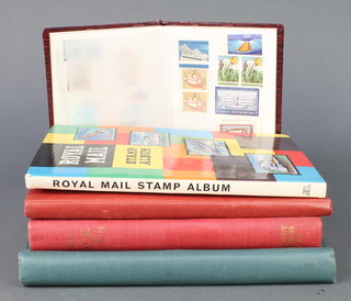 A Stanley Gibbons green album of various World stamps, Austria, Belgium,Germany, Hungary, Italy, a Red Ace album of used World stamps, 2 Royal Mail albums of used World stamps and a red stock book of World stamps 