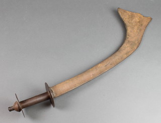 A Persian Koro sword, the 21" blade with circle mark 
