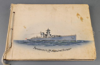 A photograph album relating to Panzerschiff Admiral Scheer 