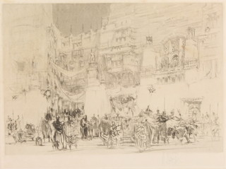 Walcot, etching, Eastern market scene, signed in pencil 7 1/2" x 10" 