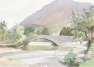 Roland Rushton, watercolour, signed, "Grange Bridge Cumbria" 10" x 14" 