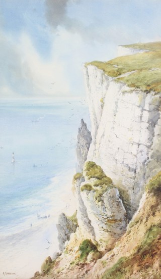 A Clarence, watercolour, signed, "Beachy Head" 19 1/2" x 11 1/2" 