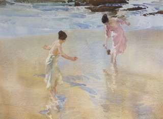 Sir William Russell Flint, limited edition print, study of ladies paddling 294/650 17 1/2" x 23 1/2" 