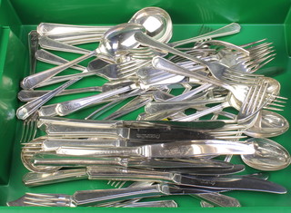 A quantity of silver plated cutlery for 6