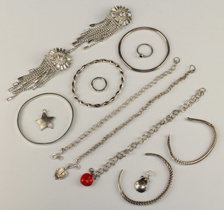 A quantity of paste and other jewellery 