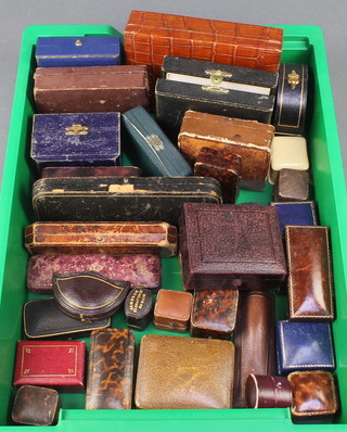 A quantity of Victorian and later jewellery boxes