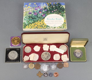 Two commemorative coins and minor crowns 
