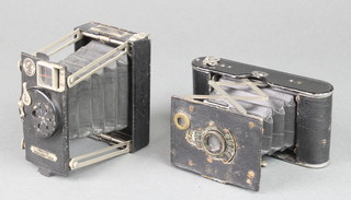 A Kodak autograph bellows camera together with a French bellows camera and instructions 