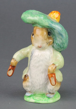 A Beswick Beatrix Potter figure Benjamin Bunny, 1st version (ears out, shoes out, pale green jacket) 1105 4"  