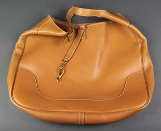A Hermes brown leather bag 12" x 16" x 3 1/2" 