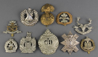 A Gordon Highlanders cap badge, do. Argyle and Sutherland Highlanders, Kings Own Scottish Borderers, Cameron Highlanders, Black Watch etc