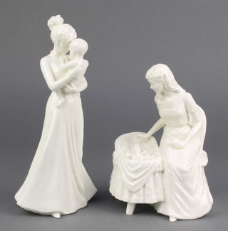 Two Royal Worcester figures - First Love 8 1/2" and Mothers Love 7 1/2 