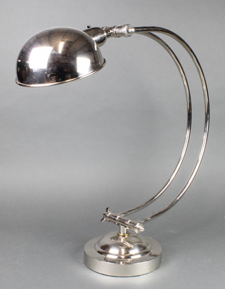 An Art Deco style plated desk lamp 21" 