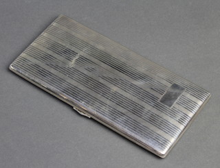 A Sterling silver cigarette case 198 grams 