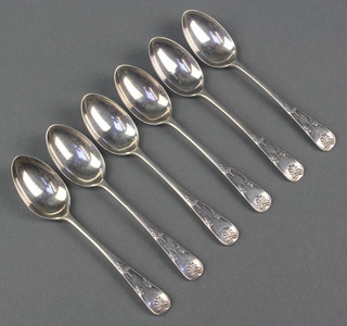 A set of 6 silver coffee spoons, Sheffield 1922