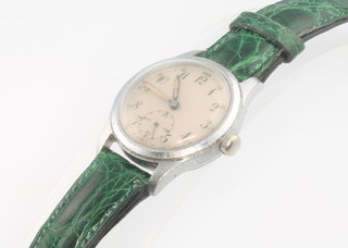A gentleman's steel cased Army issue wristwatch with seconds at 6 o'clock no. 299287 