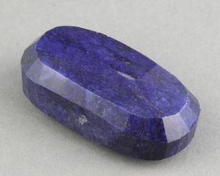 A 605ct polished blue stone 7 1/2" x 1 1/2" 