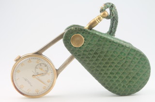 A lady's 14ct yellow gold IWC watch in a mock shagreen case 