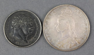 A George 111 shilling 1816 a Victorian Half Crown 1890