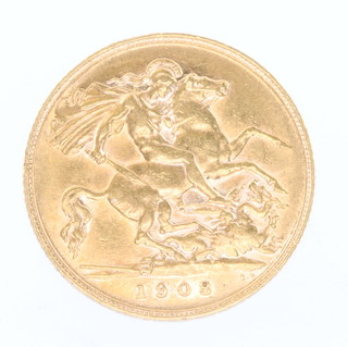A half sovereign 1908
