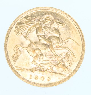 A half sovereign 1909