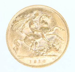 A half sovereign 1910