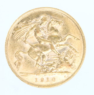 A half sovereign 1910