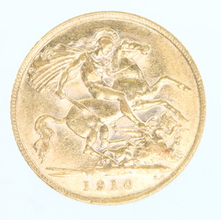 A half sovereign 1910