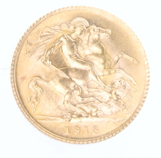 A half sovereign 1913