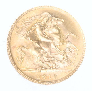 A half sovereign 1913