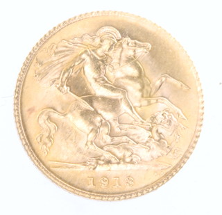 A half sovereign 1913