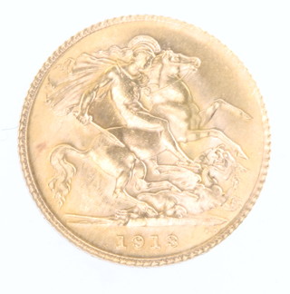 A half sovereign 1913