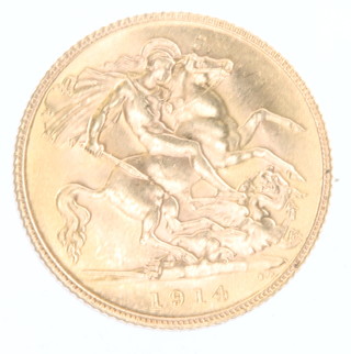 A half sovereign 1914