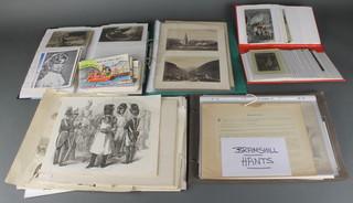 2 albums of coloured postcards, a collection of coloured postcards, a photograph album of the 1962 Moscow International Cancer Congress  and other ephemera 