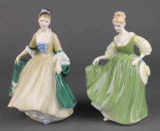Two Royal Doulton figures - Fair Lady HN2193 7" and Elegance HN2264 7 1/2" 