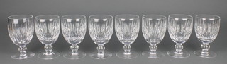 A set of 8 Waterford Crystal wine glasses 