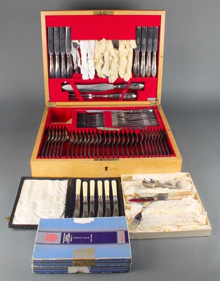 A canteen of silver plated cutlery, 4 cased sets