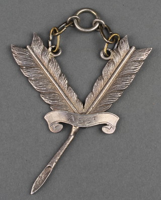 A Masonic silver Assistant Secretary collar jewel, 38 grams