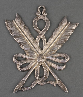 A Masonic silver Secretary collar jewel 58 grams