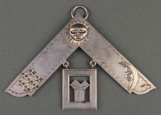 A Masonic silver Past Master collar jewel Maker Richard Spencer Birmingham 1912 68 grams 