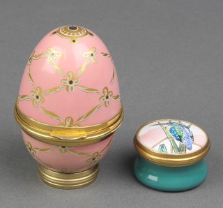 A Staffordshire Enamels egg and a Fine Birmingham Enamels box