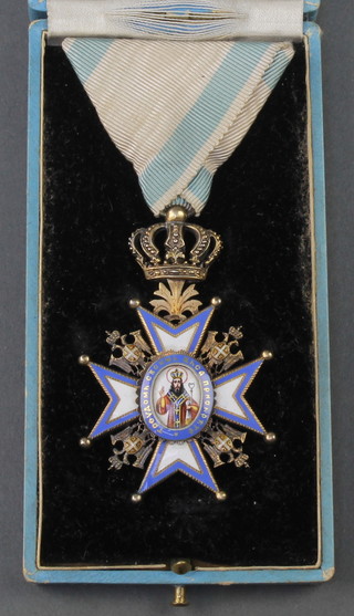 The Serbian Order of Saint Sava, cased