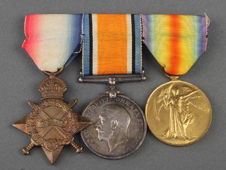 A group of 3 medals to Chief Artificer Engine Room J. Fleming. Royal Navy, comprising 1914-15 Star, British War medal and Victory medal 
