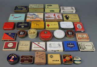 A tin of Prince Albert crimp cup pipe cigarette tobacco, a tin of Rothman's Pall Mall cigarettes, a tin of Orcilla Turkish cigarettes and other cigarette tins and cartons 
