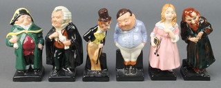Sx Royal Doulton figures - Fat Boy, Little Nell, Fagin, Dick Swiveller, Buzz Fuzz and Bumble 4" 