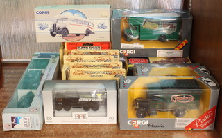 A Vanguard limited edition model - British Rail's service vans of the 1950's and 60's, a model of a Bedford pantechnicon, 4 Lledo model cars and other model cars